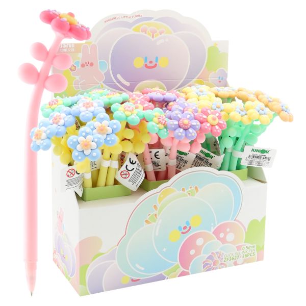 Pero gélové JUNIOR Flower 0,5 mm - modré