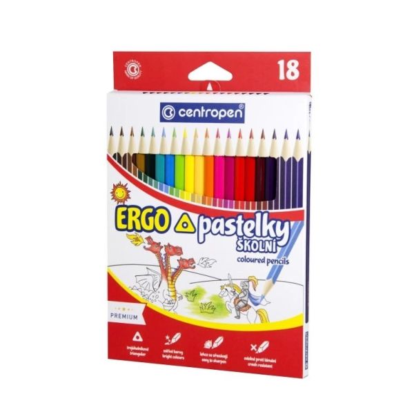 Farbičky trojhranné CENTROPEN 9521/18f 