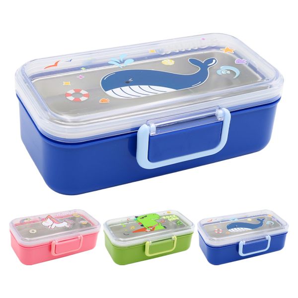 Obedový box pre deti + vidlička (mix 3 dizajnov)