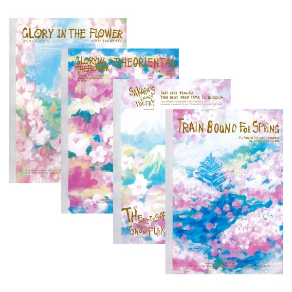 Zošit linajkový B5 M&G 40 listový (4 dizajny Sakura)