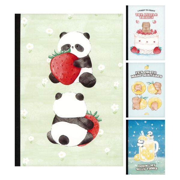 Zošit linajkový B5 M&G Panda a Medveď (4 dizajny)