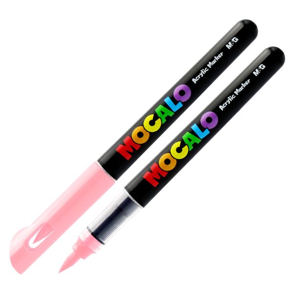 Popisovač M&G MOCALO Acrylic Marker, štetcový hrot - Light Pink 219