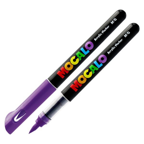 Popisovač M&G MOCALO Acrylic Marker, štetcový hrot - Lilac 802