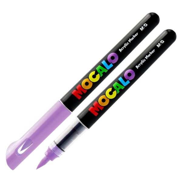 Popisovač M&G MOCALO Acrylic Marker, štetcový hrot - Lavender 804