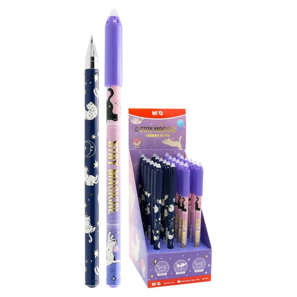 Pero gélové /gumovacie M&G Stay Magical 0,7 mm - modrá náplň