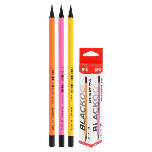 Ceruzka grafitová M&G BLACKOO 2B šesťhranná (cena je za 1 ks)