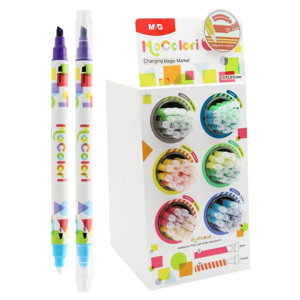 Prezentačný stojan M&G Obojstranné popisovače  MoColori Changing Magic Marker (180 ks)