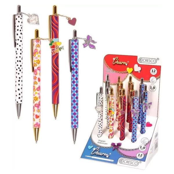 Pero guľôčkové CHARM (mix /cena 1ks) modrá náplň