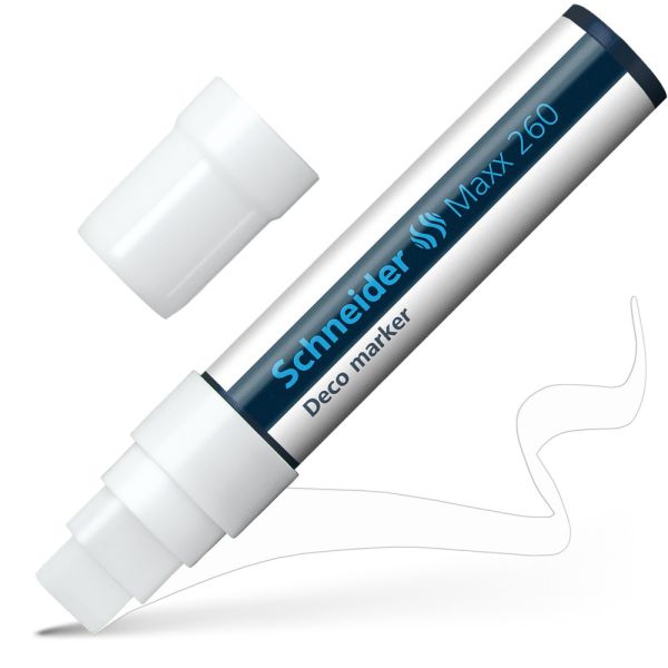 Kriedový popisovač, 5-15 mm, SCHNEIDER "Maxx 260", biely