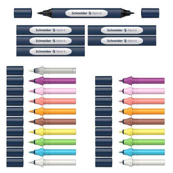Popisovač Schneider Paint-It 040 Twin marker box 27 ks