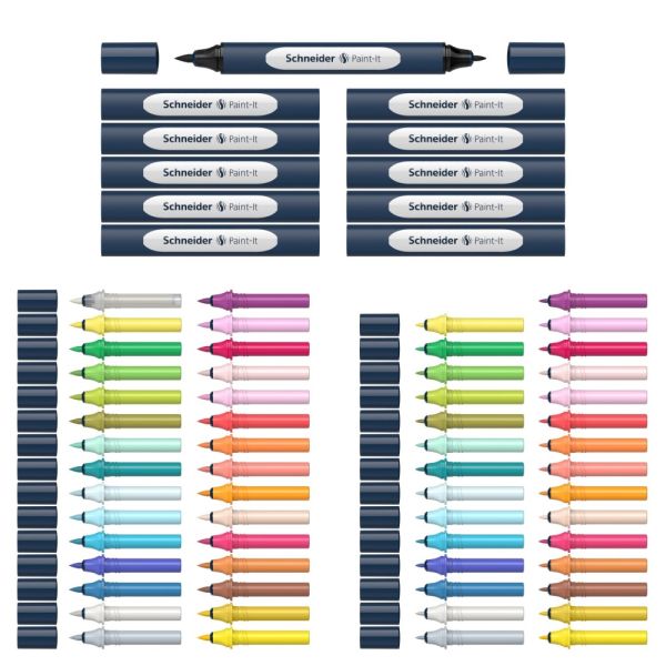 Popisovač Schneider Paint-It 040 Twin marker box 72 ks