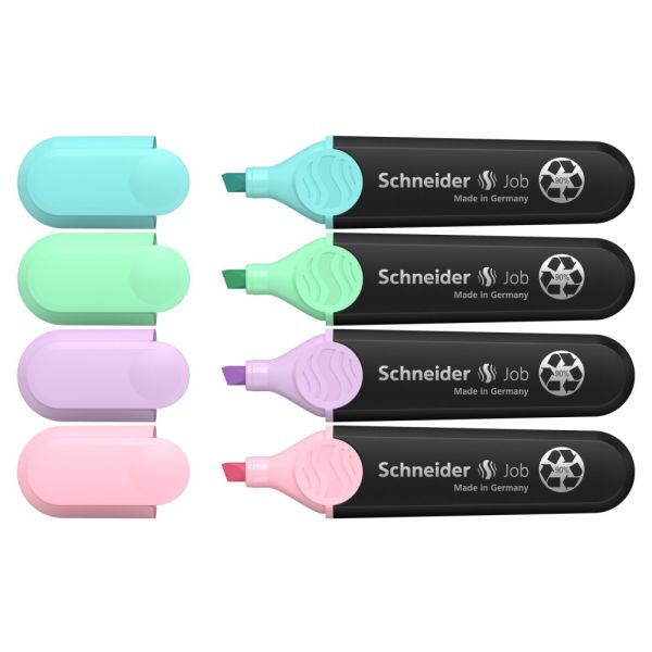 Zvýrazňovač Schneider Job pastel - sada 4 ks