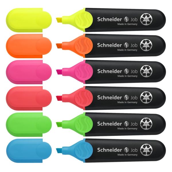 Zvýrazňovač Schneider Job - sada 6 ks original