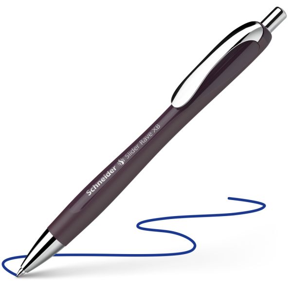 Pero guľôčkové Schneider Slider Rave XB Plum - modrá náplň