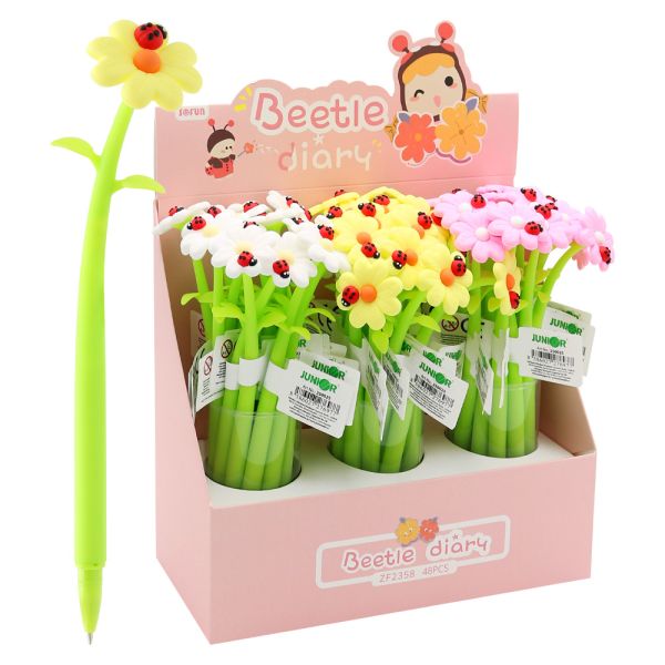 Pero gélové JUNIOR Beetle diary 0,5 mm - modrá náplň (mix /cena 1ks)