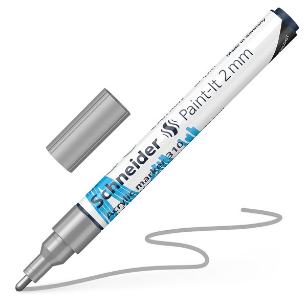 Popisovač Schneider Paint-It 310 Acrylic Marker 2mm - strieborný
