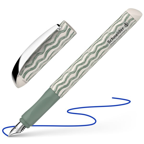 Pero plniace Schneider Glam Natural M - modrá náplň