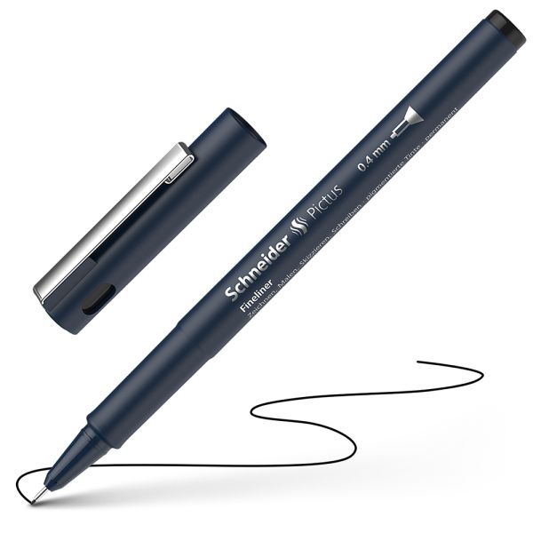 Fineliner Schneider Pictus 0.4 - čierna náplň