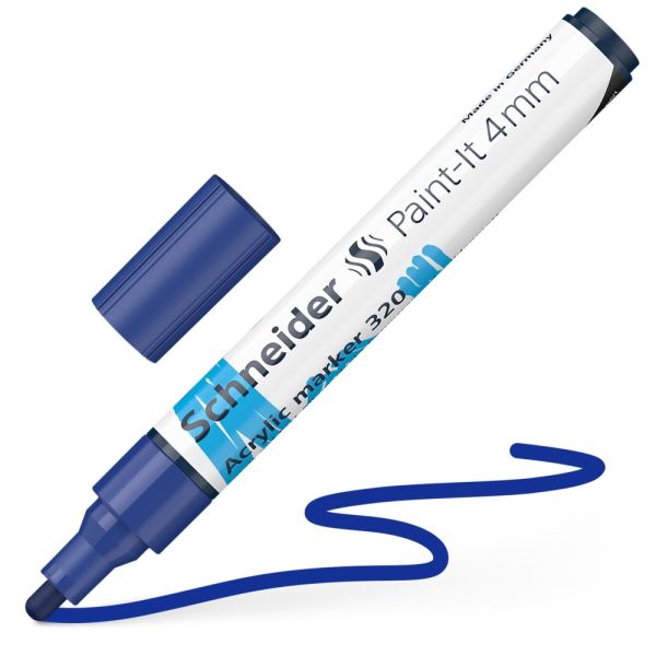 Popisovač Schneider Paint-It 320 Acrylic Marker 4 mm - modrý