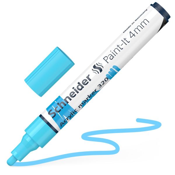 Popisovač Schneider Paint-It 320 Acrylic Marker 4 mm - pastel modrá