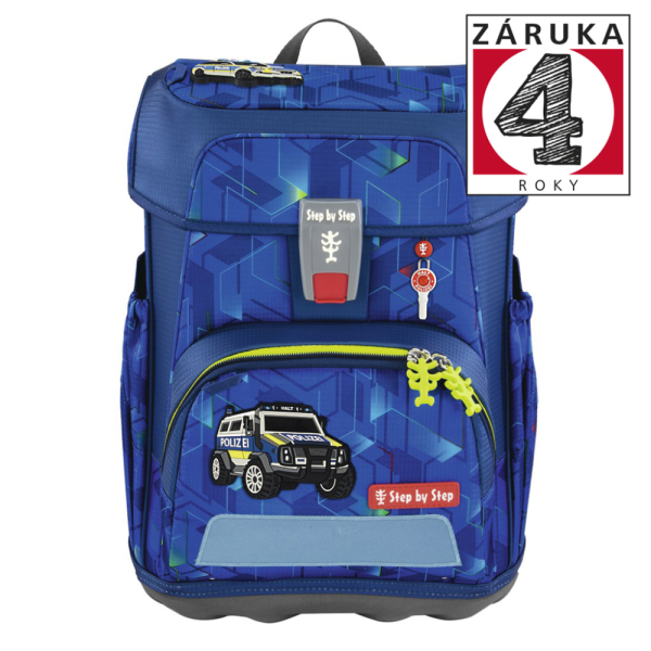 Školská aktovka Step by Step CLOUD, Police Truck Charly - 5-dielny set, AGR certifikát