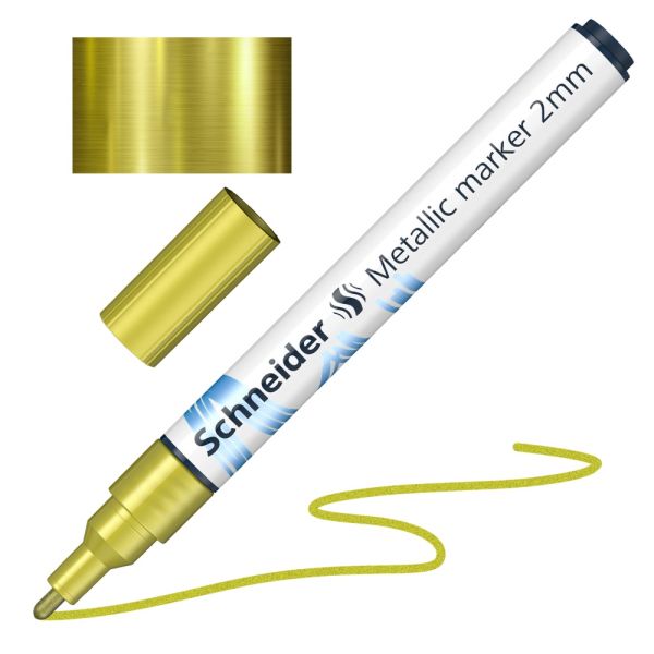 Popisovač Schneider Paint-It 011 hrot 2 mm - metalická žltá
