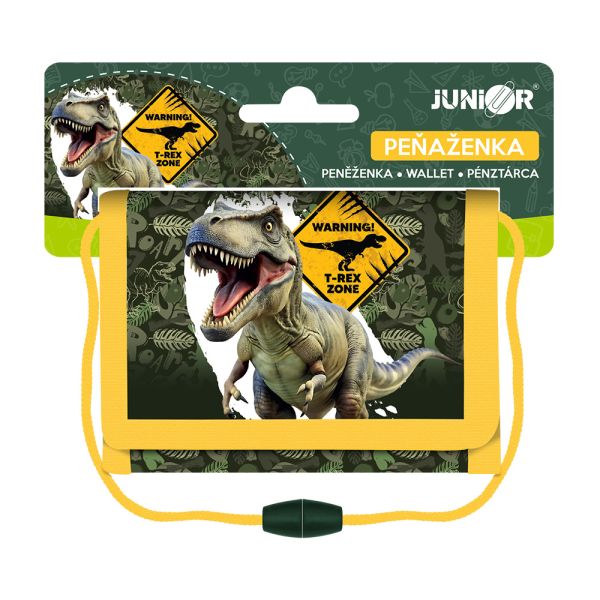 Detská textilná peňaženka JUNIOR S9 - T-Rex Zone