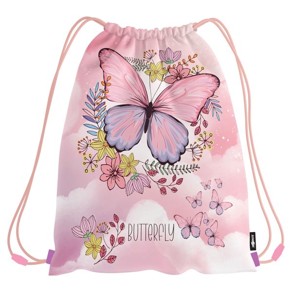 Vrecko na prezuvky s potlačou JUNIOR S9 - Butterfly - motýľ