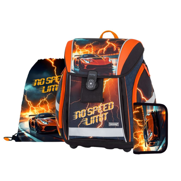 Školská taška (3-dielny set) PREMIUM LIGHT - Auto 2