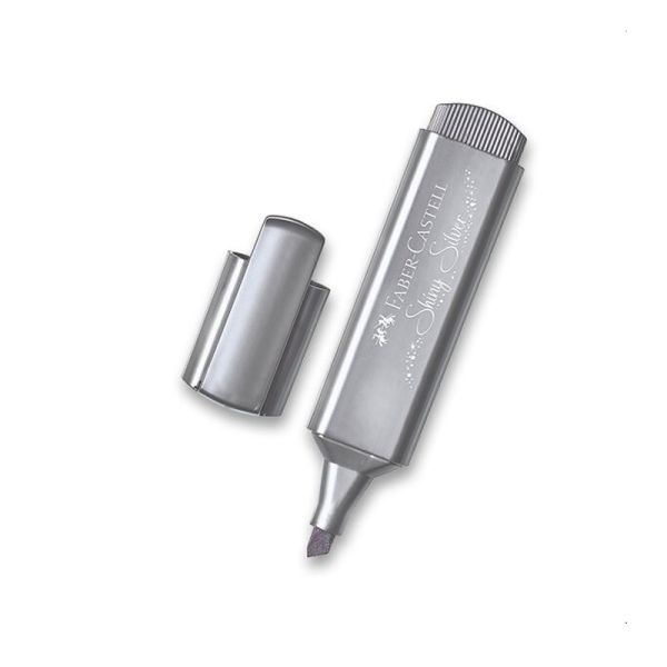 Zvýrazňovač Faber-Castell 1546 Metallic - strieborný