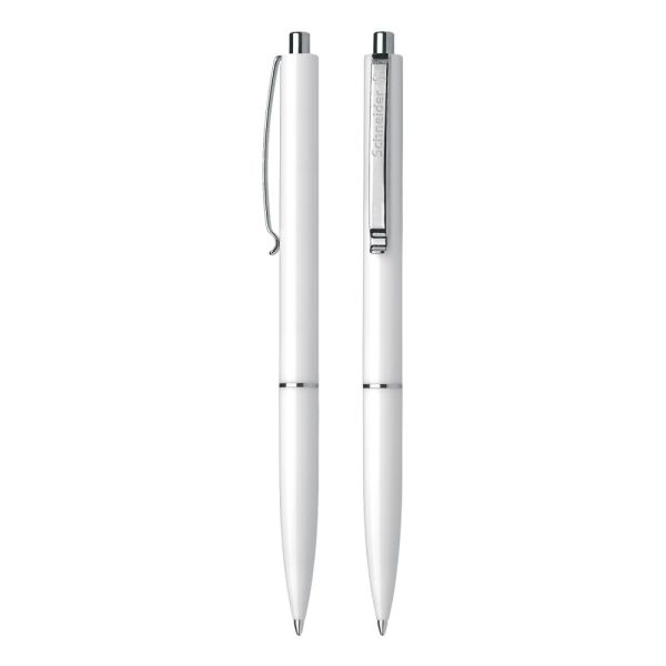 Pero guľôčkové Schneider K15 biele na potlač - modrá náplň