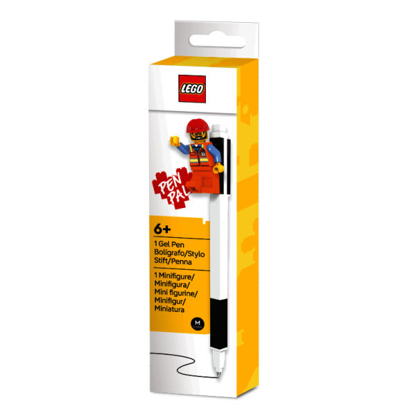 Gélové pero, 0,7 mm, s vrchnákom, s mini figúrkou, LEGO, čierne