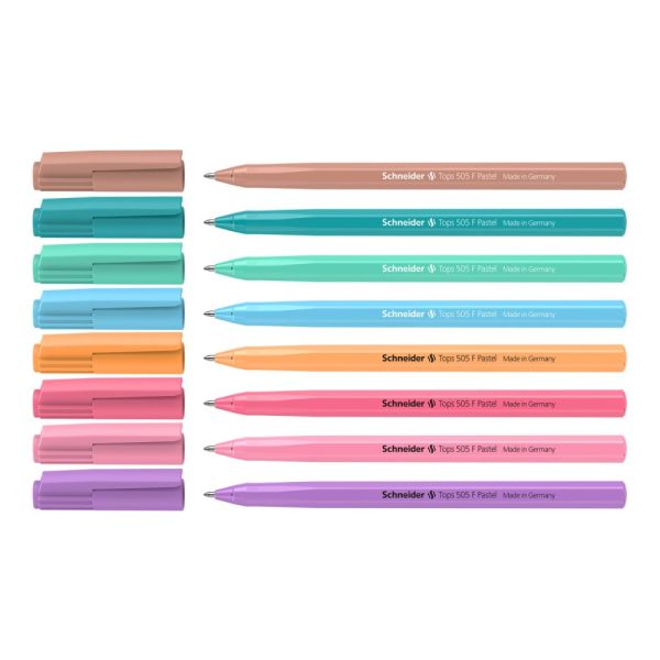 Pero guľôčkové Schneider Tops 505 F Pastel - modrá náplň (mix /cena 1ks)