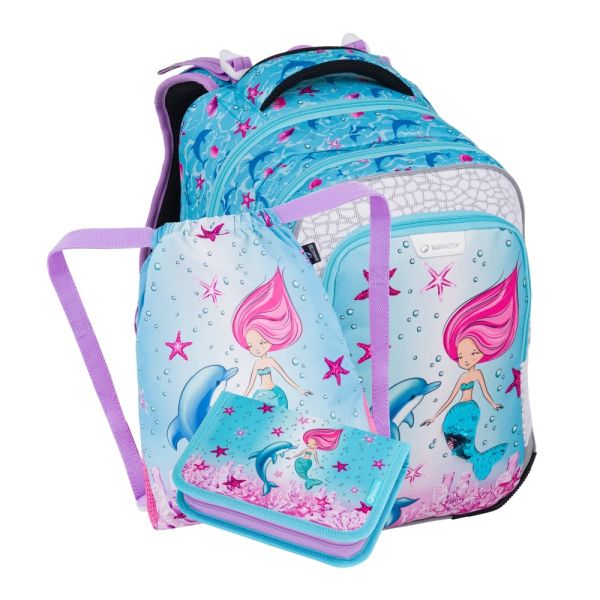 Školský batoh (3-dielny set) BagMaster Lumi 24 A - Morská panna