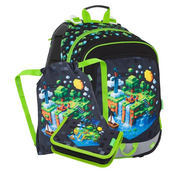 Školský batoh (3-dielny set) BagMaster Alfa 26 B - Playworld
