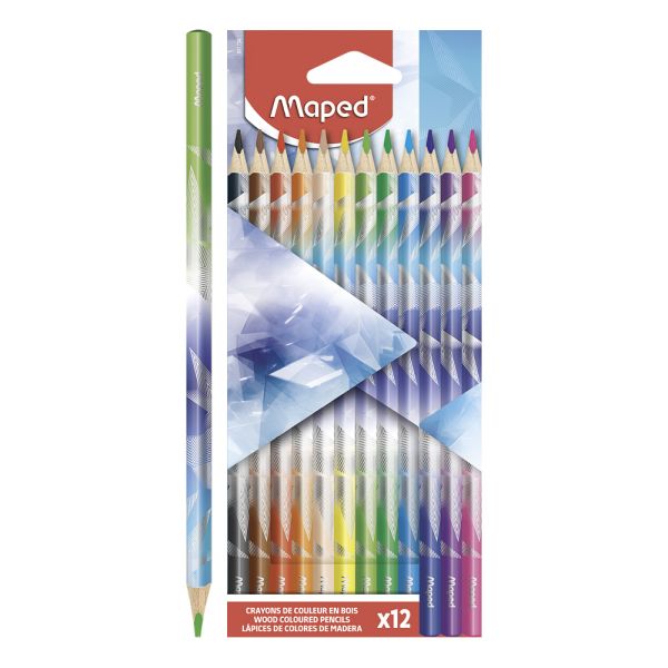 Pastelky trojhranné MAPED Arctic, 12 ks