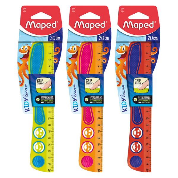 Pravítko MAPED Kidy Learn Concentration 20 cm, mix farieb