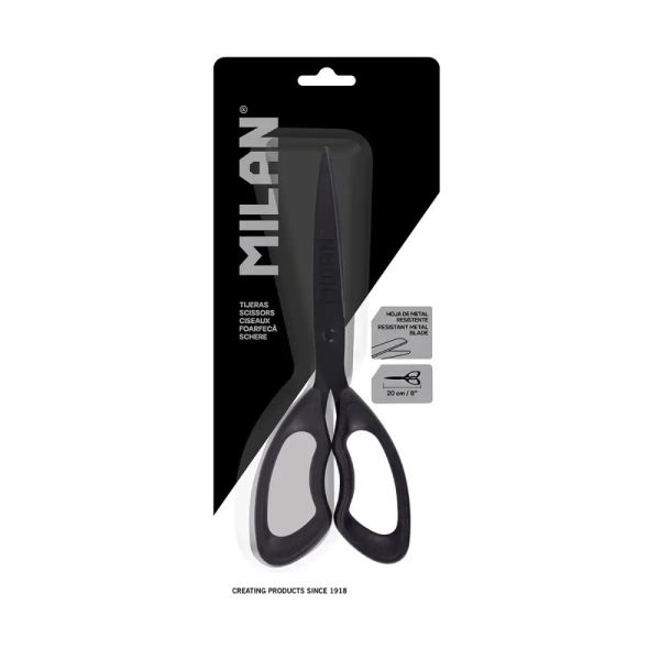 Nožnice MILAN kancelárske 20 cm - sivé