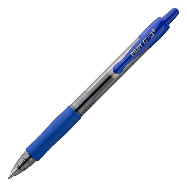 Gélové pero, 0,32 mm, stláčací mechanizmus, PILOT "G-2", modré