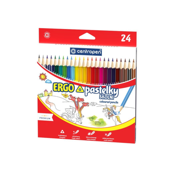 Pastelky trojhranné Centropen 9521 /24 ks