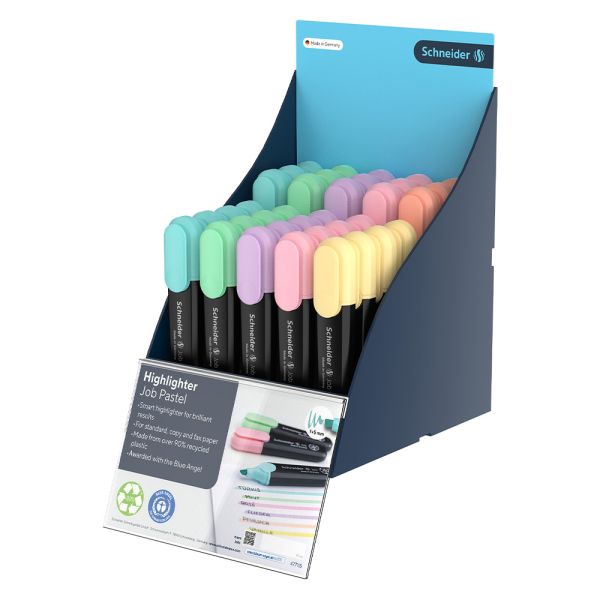 Prezentačný stojan Schneider Zvýrazňovač Job pastel mix SiS Display 35 ks