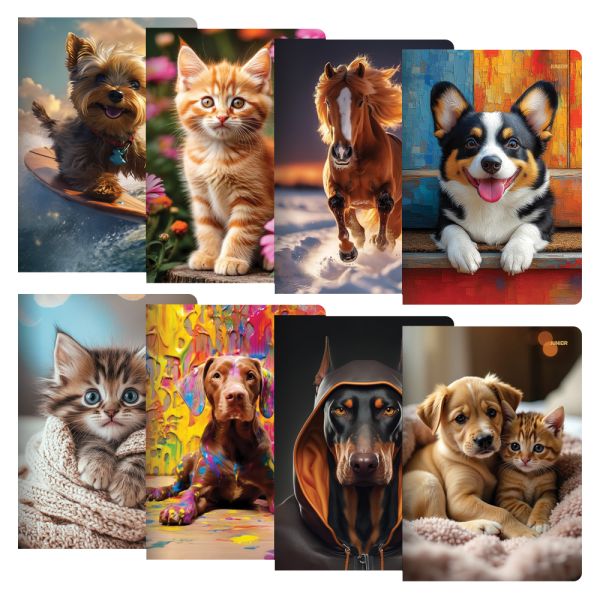 Zošit A4, 40 listový - linajkový 444 - Exclusive - Animal