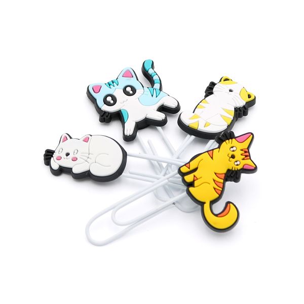 Ozdobná spona /záložka Cat 7 cm (sada 4 ks)