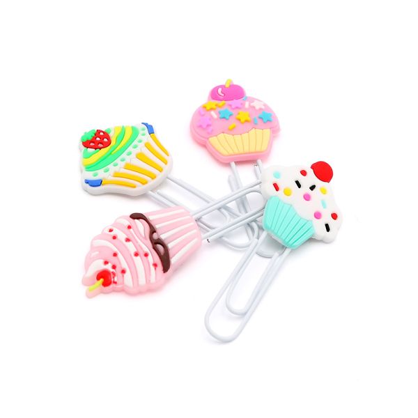 Ozdobná spona /záložka Cake 7 cm (sada 4 ks)