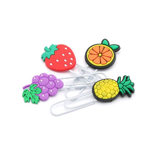Ozdobná spona /záložka Fruits 7 cm (sada 4 ks)