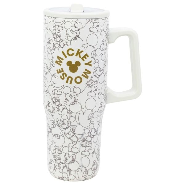 Termo hrnček Mickey Mouse so slamkou a uchom 920 ml