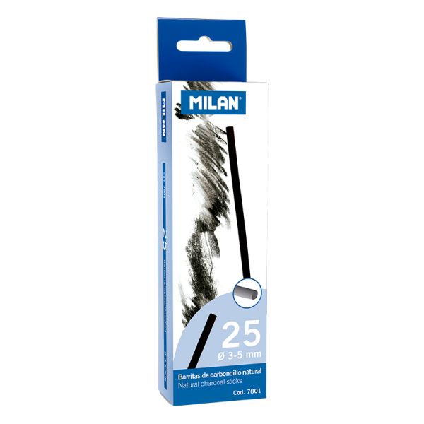 Uhlík prírodný MILAN 3-5 mm, 25 ks