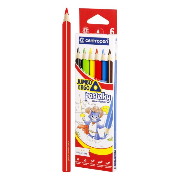 Pastelky trojhranné CENTROPEN JUMBO 6 farieb
