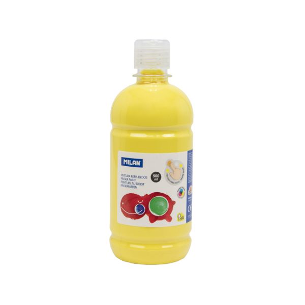 Farba prstová  MILAN 500 ml - žltá