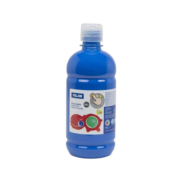 Farba prstová  MILAN 500 ml - modrá